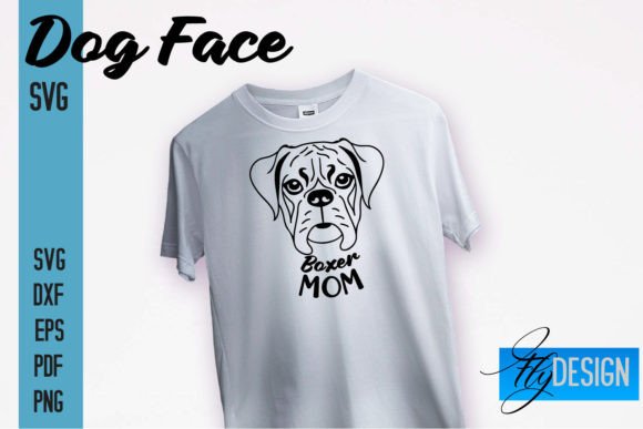 A Designer's Take on the Boxer Mom SVG Dog Face Design