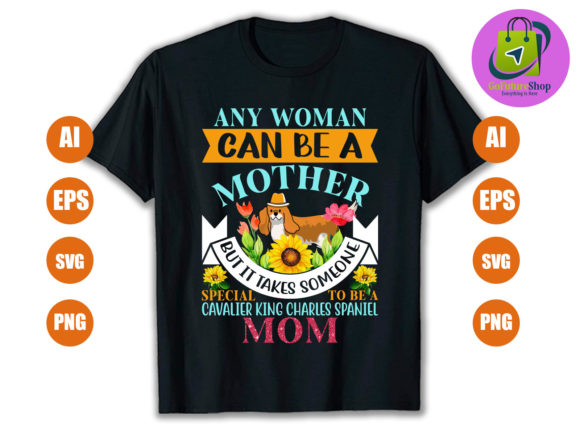 A Lovable Cavalier Design for Dog Mom Products
